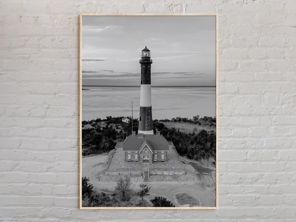 Fire Island Black And White Travel Poster, New York