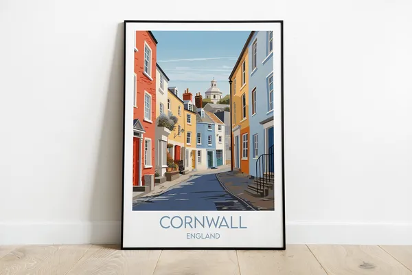 Cornwall Travel Poster, England UK Custom Personalised