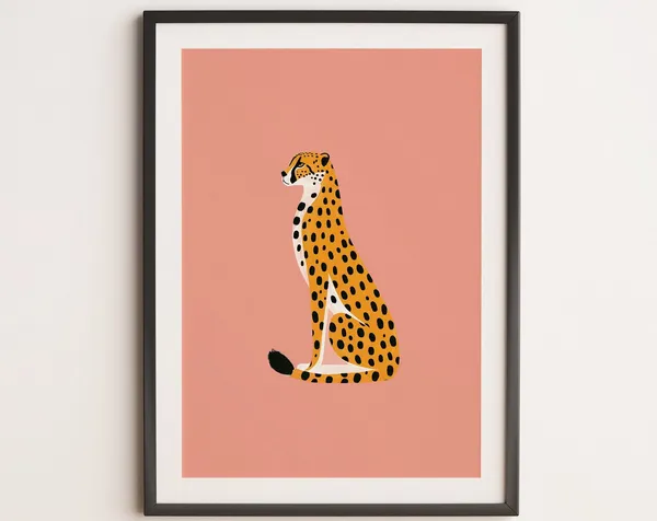 Leopard Print Pink Aesthetic Cheetah Art Print