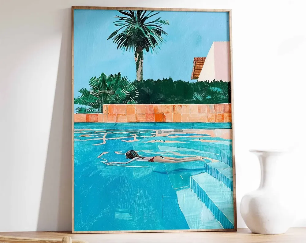 Swimming Pool Summer Wall Art Print