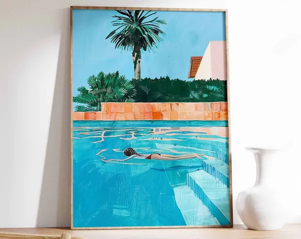 Swimming Pool Summer Wall Art Print