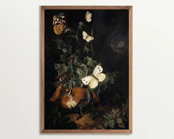 Dark Academia Still Life Painting, Baroque Decor