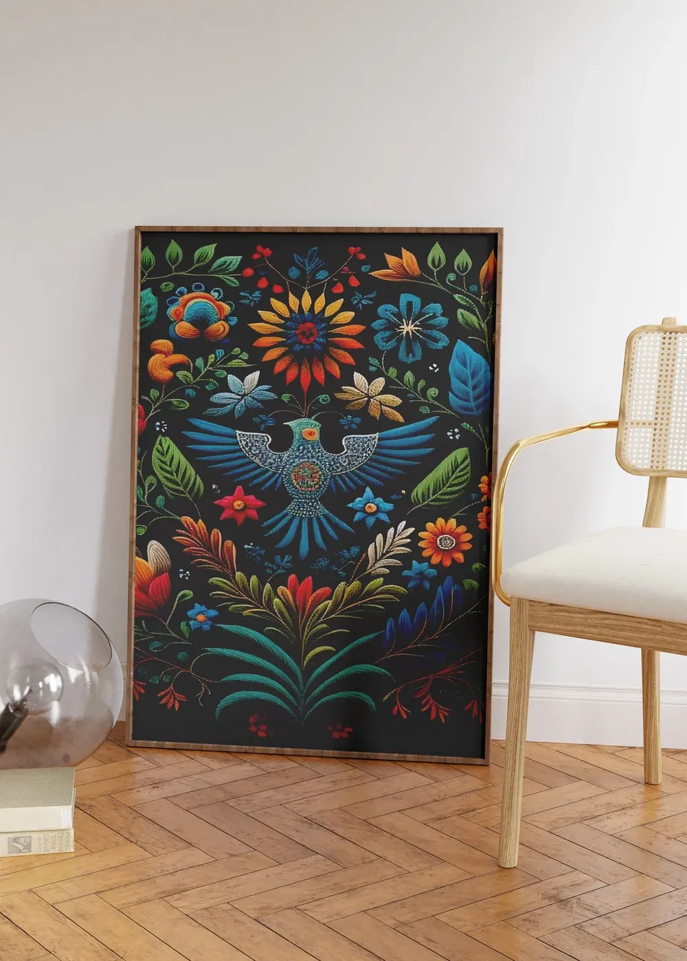 Vintage Mexican Floral Motifs, Mexican Art Print - Image 3