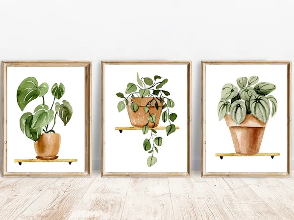 Botanical Prints Set, Farmhouse Plant Poster