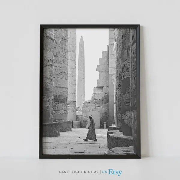 Egypt Poster, Cairo and Giza Pyramids Travel Poster