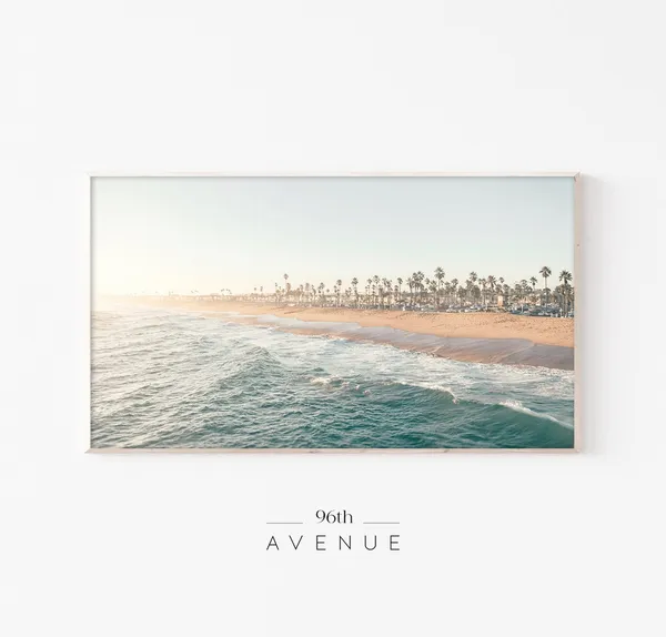 California Beach Palm Trees TV Art Print