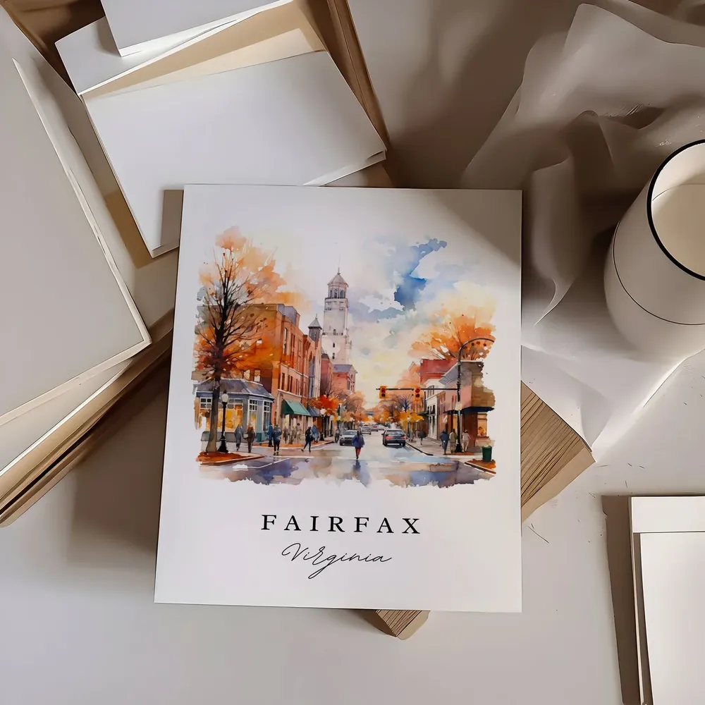 Fairfax Traditional Travel Poster Print, Virginia - Image 6
