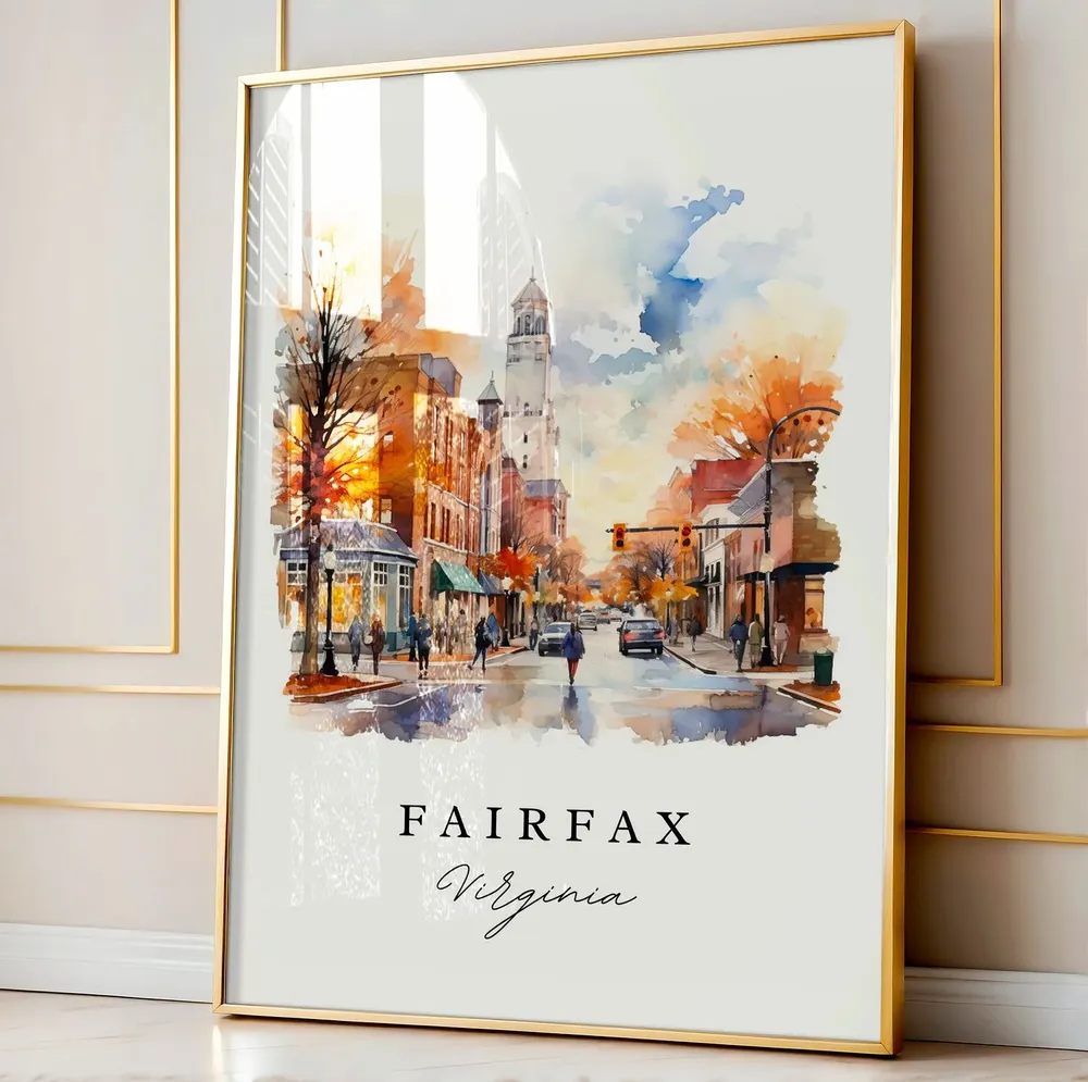 Fairfax Traditional Travel Poster Print, Virginia - Image 4