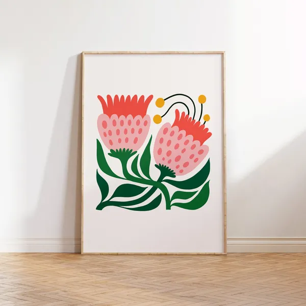 Jungle Flora Tropical Botanical Floral Art Print