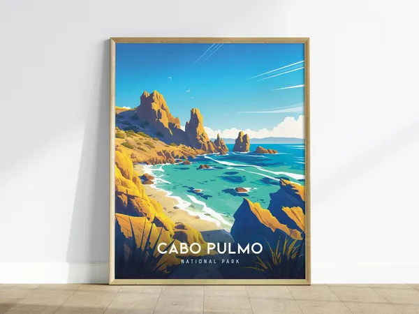 Cabo Pulmo National Park Travel Poster, Baja Coast