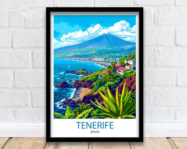 Tenerife Spain Travel Poster, Home Decor Print