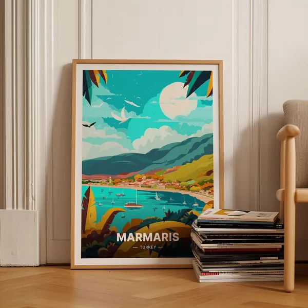 Marmaris Travel Poster, Turkey Travel Poster