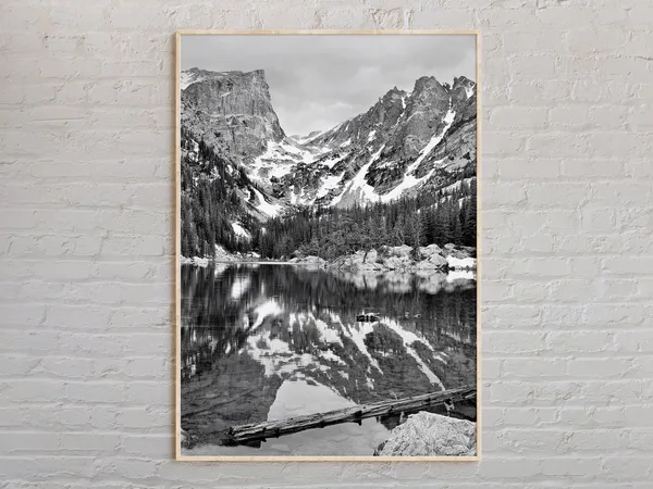 Black and White Rocky Mountain National Park Art Print