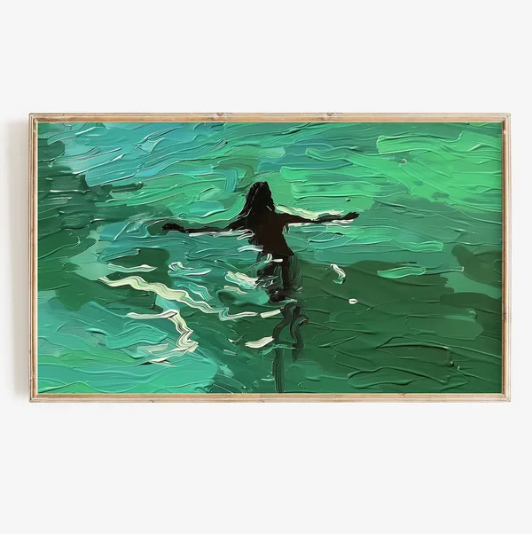 Summer Frame TV Art, Colorful Abstract Art Print