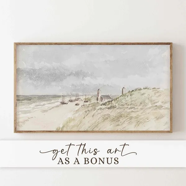 Monet-Inspired Coastal Landscape, Seaside Art Print