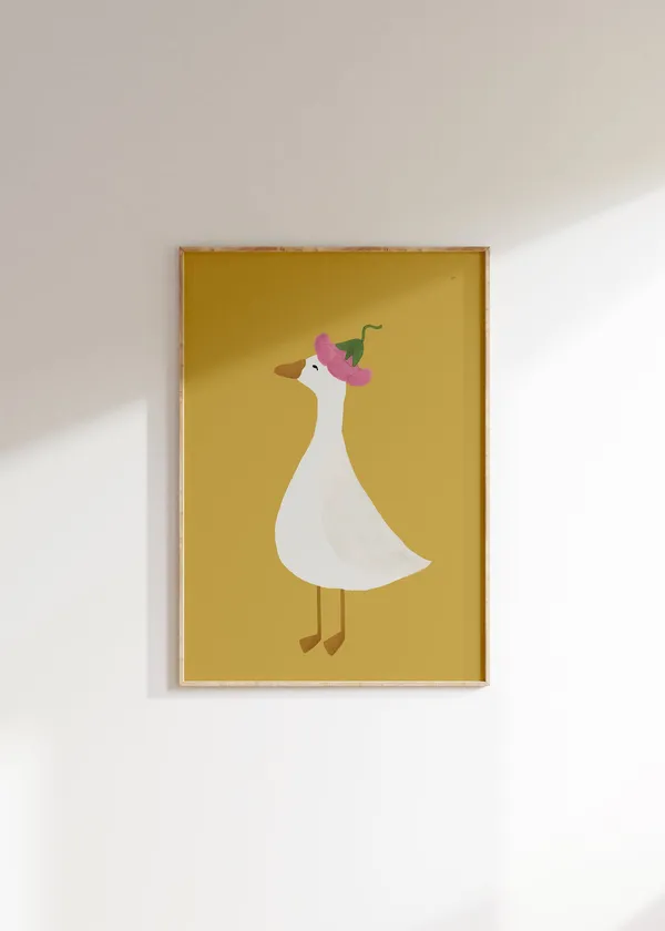 Silly Goose Cute Goose Nursery Decor Art Print