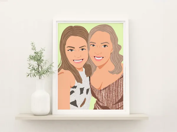 Custom Faceless Portrait From Photo, Personalized Art Print