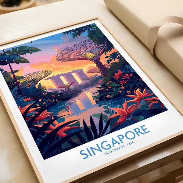 Singapore Home Decor Gift Wall Art Print
