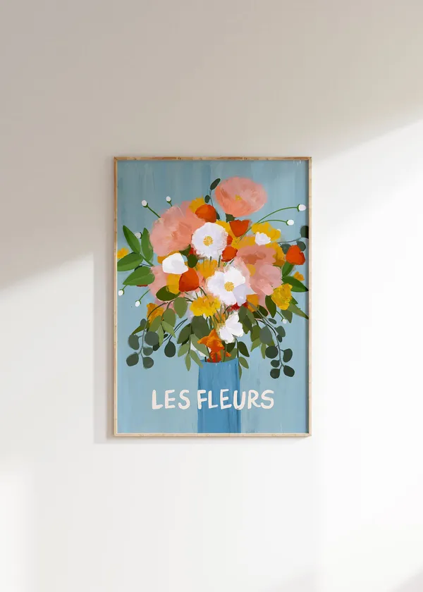 Les Fleurs Flower Bouquet Botanical Wall Print