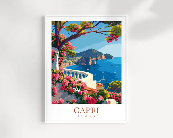 Capri Travel Print, Italy Travel Poster