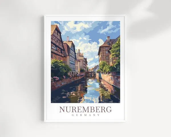 Nuremberg Travel Poster, Germany Wall Decor