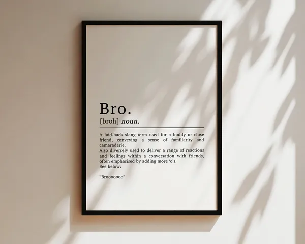 Bro Definition Gaming Print, Teen Bedroom Decor