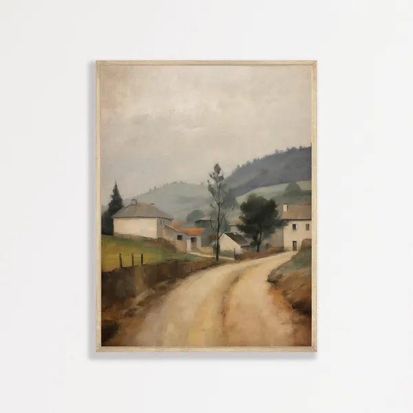 Neutral Country Vintage Countryside Art Print