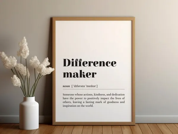 Difference Maker Definition Typography Art Print