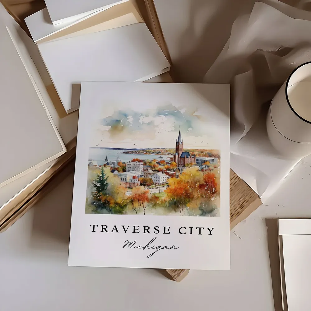 Traverse City, MI Travel Poster Print - Image 6