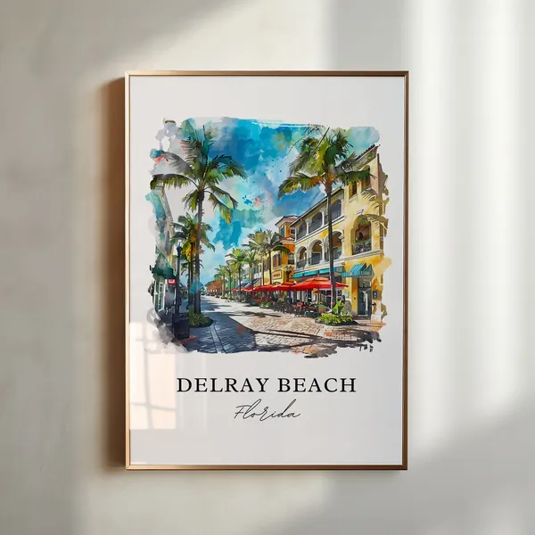 Delray Beach, Florida Travel Poster