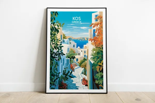 Kos Travel Poster, Greece Custom Personalized