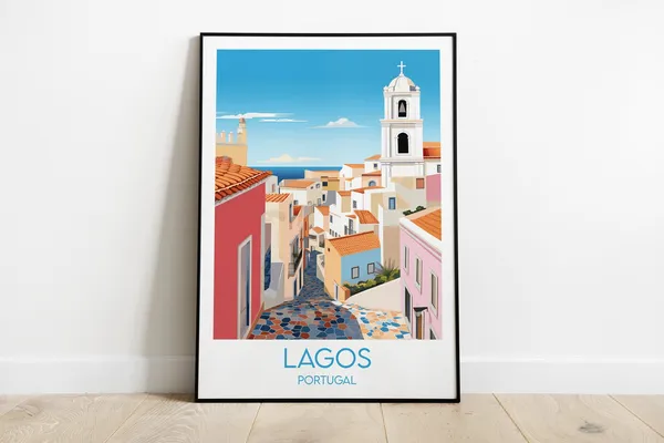 Lagos Portugal Travel Poster, Custom Personalised