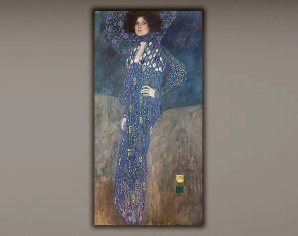 Klimt's Emilie Louise Flge Portrait, Art Nouveau Poster