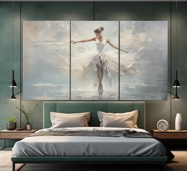 Ballerina Oil Painting Style Ballet Art Print
