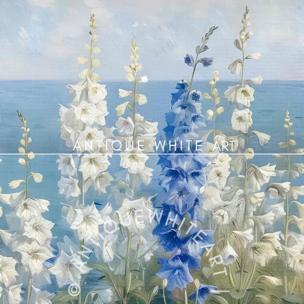 Coastal Wildflowers Summer Floral Art Print