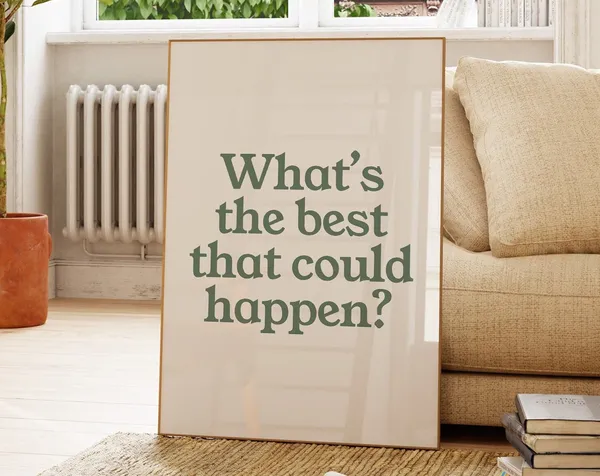 Inspirational Quote Retro Typography Poster Art Print
