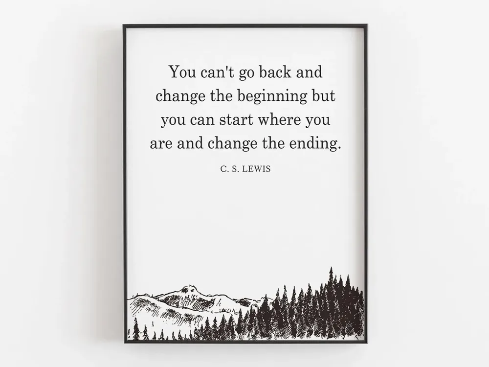 C.S. Lewis Quote Art Print, Literary Typography