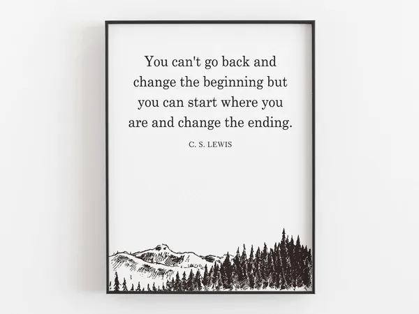 C.S. Lewis Quote Art Print, Literary Typography