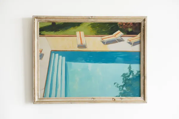 Soft Vintage Summer Swimming Pool Art Print