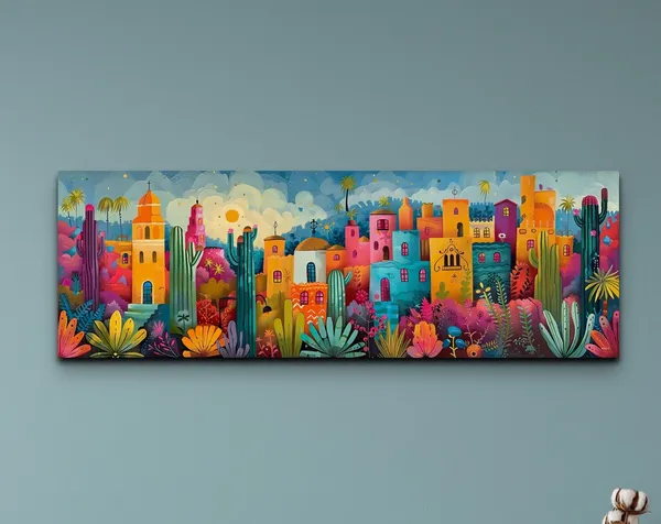Los Angeles Watercolor Art Print, Southwestern Cactus