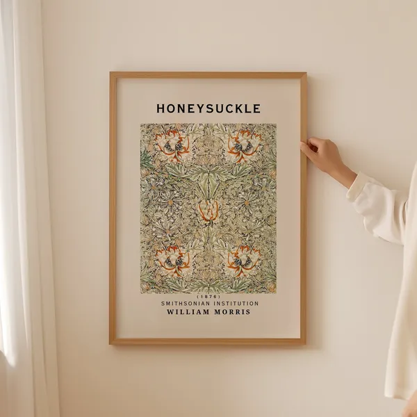 William Morris Honeysuckle Botanical Art Print