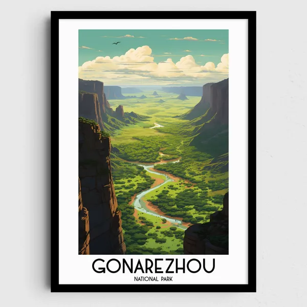 Gonarezhou National Park Travel Poster, Zimbabwe