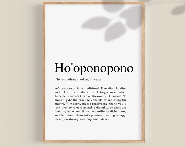 Ho'oponopono Definition Aloha Hawaii Art Print