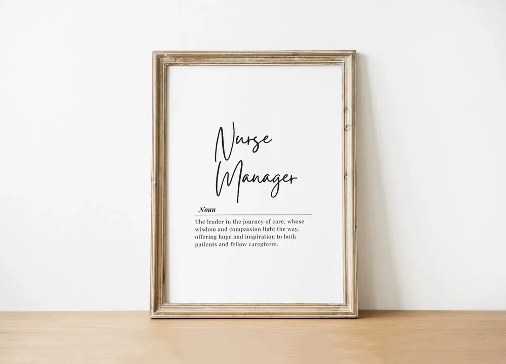 Nurse Manager Gift Definition Poster