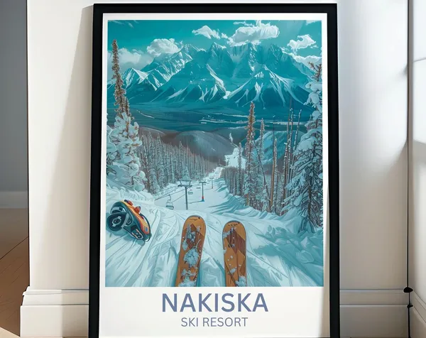 Nakiska Ski Resort Winter Wonderland Travel Poster