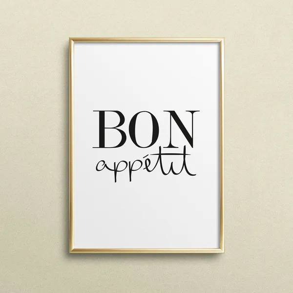 Bon Appetit Typography Kitchen Art Print