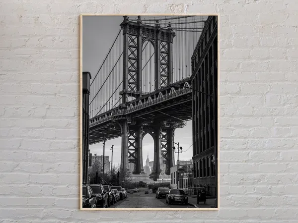 Brooklyn Black And White Travel Poster, New York City
