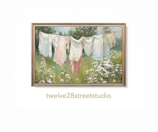 Farmhouse Laundry Room Art, Vintage Decor Print