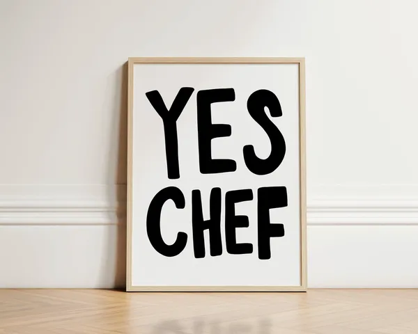 Yes Chef Quirky Kitchen Wall Art Print
