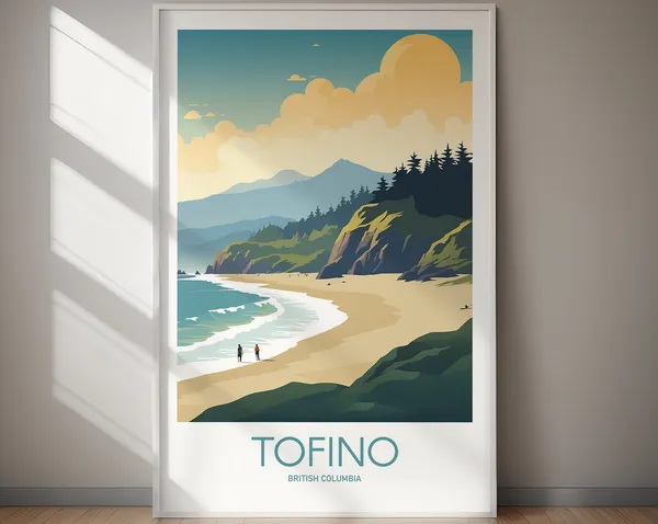 Tofino Travel Poster, Coastal Place Art Print